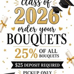 Class of 2026 bouquets