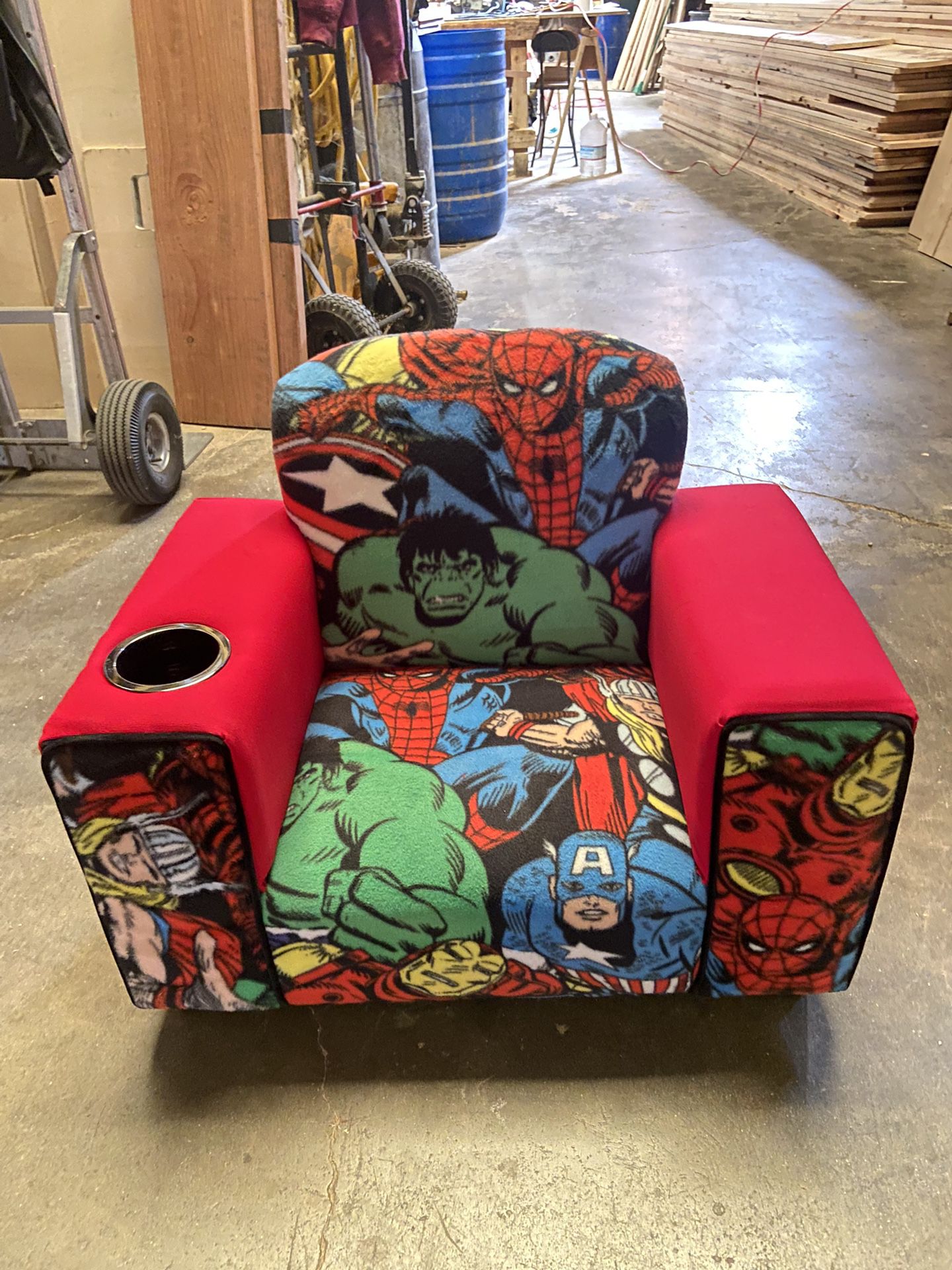 Marvel Kids Couch With Cup Holder
