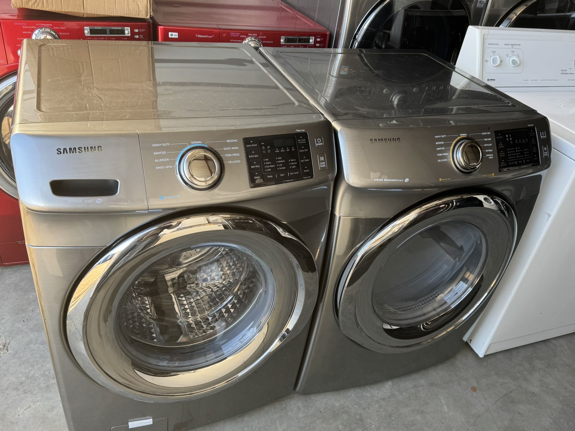 Graphite Steel Front Load Samsung Washer And Dryer Electric