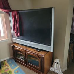 Tv And Wood Stand