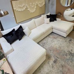 PROUDLY MADE IN USA 3 pc 158” Custom Oversized Double Chaise  Sectional! Over 200 custom fabric options!