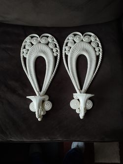 Vintage 1975 Burwood Wall Sconce Candle Holders