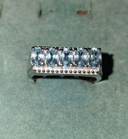 Men's Sz 14 Topaz Stainless Steel 316 Ring