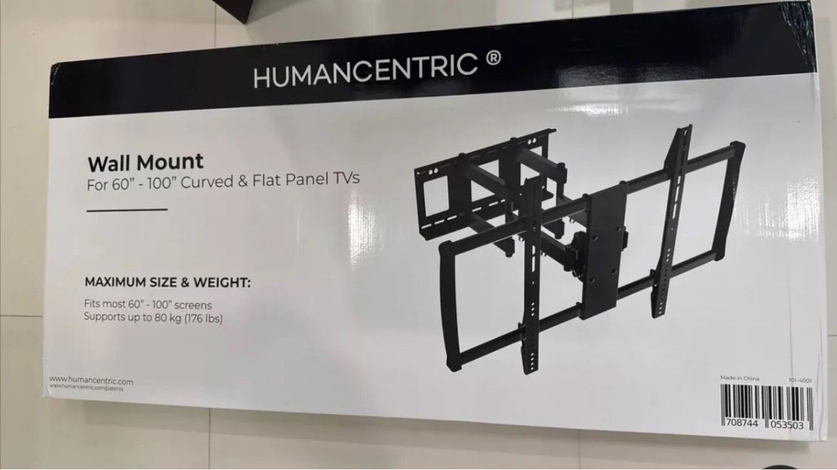 HumanCentric Heavy Duty TV Wall Mount for 60-100" TVs