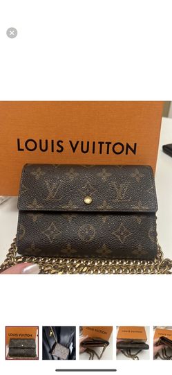 Authentic Louis Vuitton Monogram Porte Tresor Etui WOC On Chain