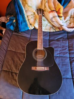 Johnson Black Acostic Guitar