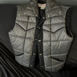 Vintage Down Ski Vest From The 70’s Silver Small