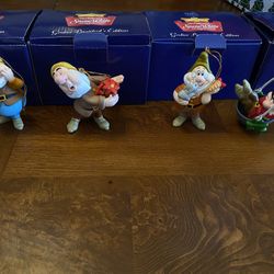 Vintage Disney Snow White Dwarfs Ornaments