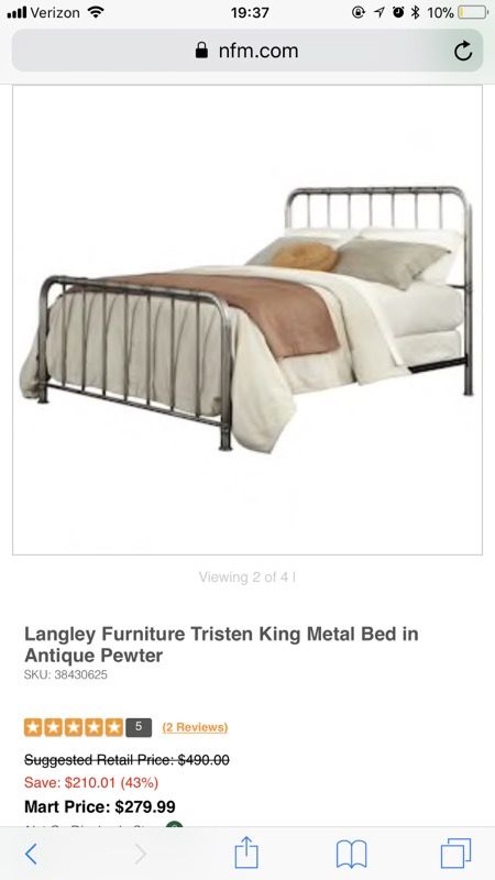 Antique White And Gold Rustic Metal Bed Frame King Furniture In Antique White And Gold Rustic Metal Bed Frame King Furniture In Bellevue Ne Offerup