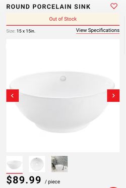 Round Porcelain Sink