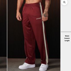 YoungLA 241 - WARM UP PANTS Size XS Burgundy