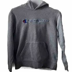USED Grey Power blend  Champion Hoodie / Fleece . Youth XL