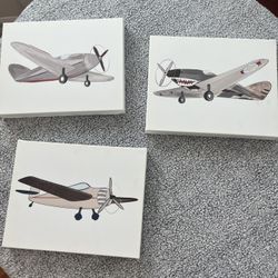 3-Piece Jet Plane Art Canvasses