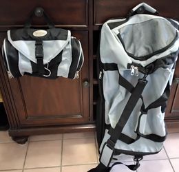 Bella Russo Rolling Duffle Bag $20 - New - Light Gray/Black