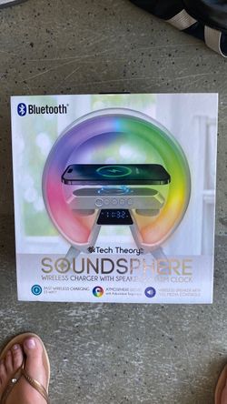 Soundsphere Wireless Charger with Speaker & Alarm Clock
