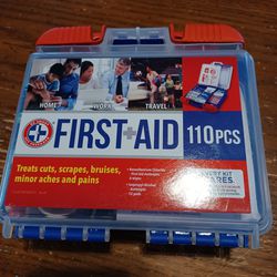 New First Aid Travel kit case. 110 pcs. $5