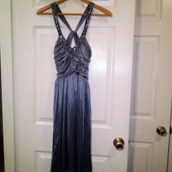 NWT City Triangles Gray Silky Fully Lined Dress Size 11 