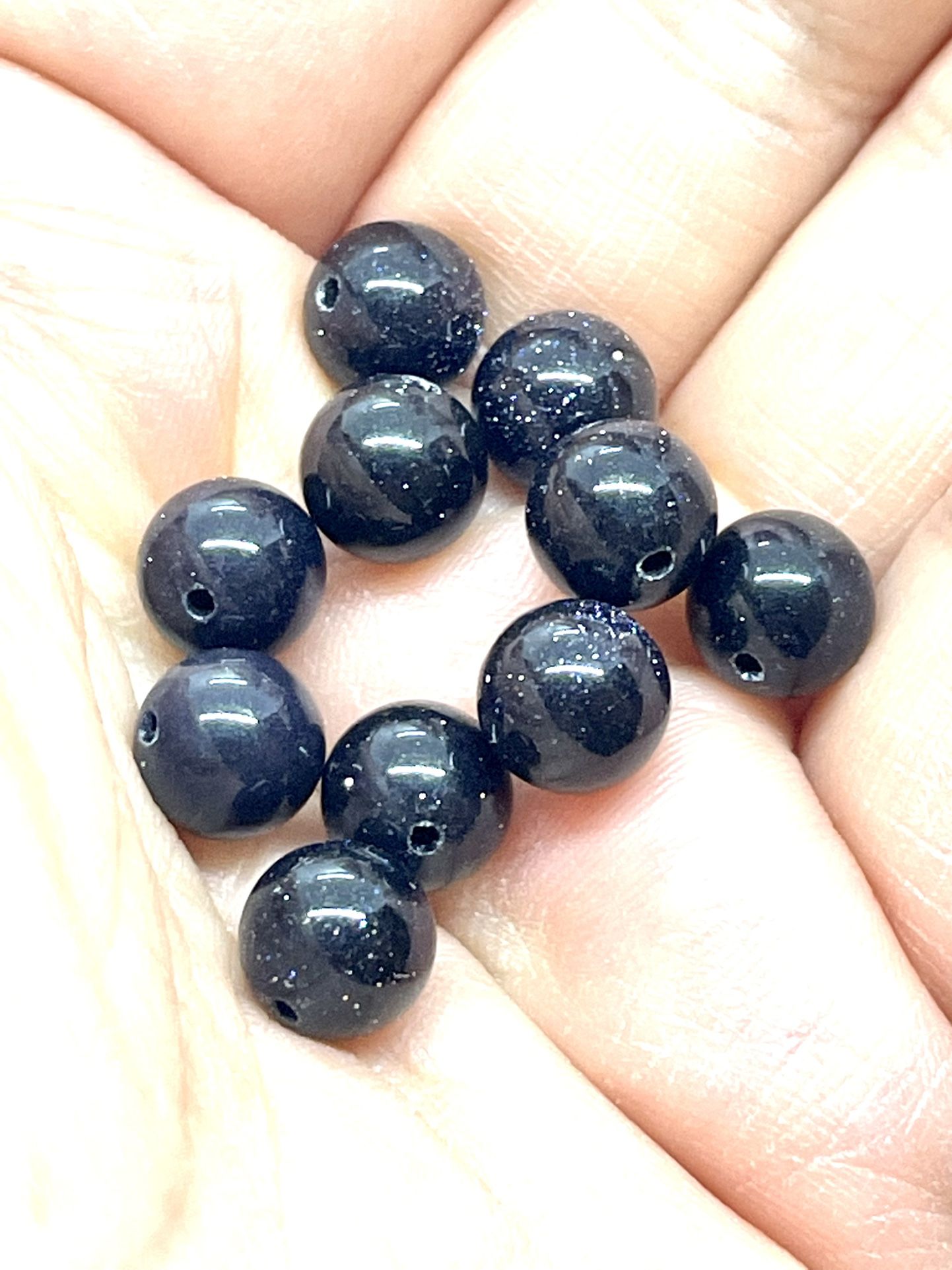 Lot Of 142 Goldstone Beads
