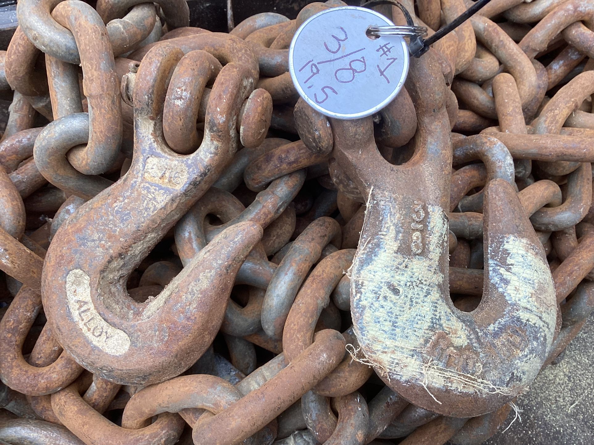 Recovery Chains. 9 Different Sizes And Lengths 20 Foot To 7.5 Foot.