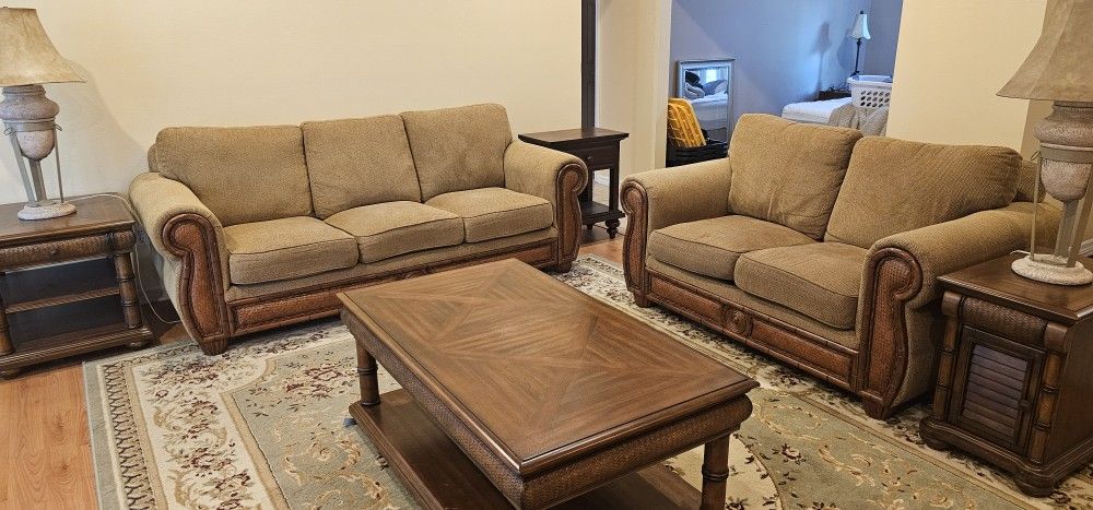 Sofa And Loveseat One End Table And Coffee Table
