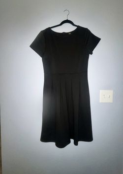 New W/ Tags Black Work Short Sleeve Dress With Pockets - XL