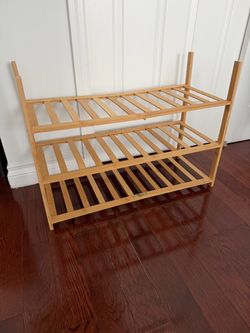 Bamboo shoe rack