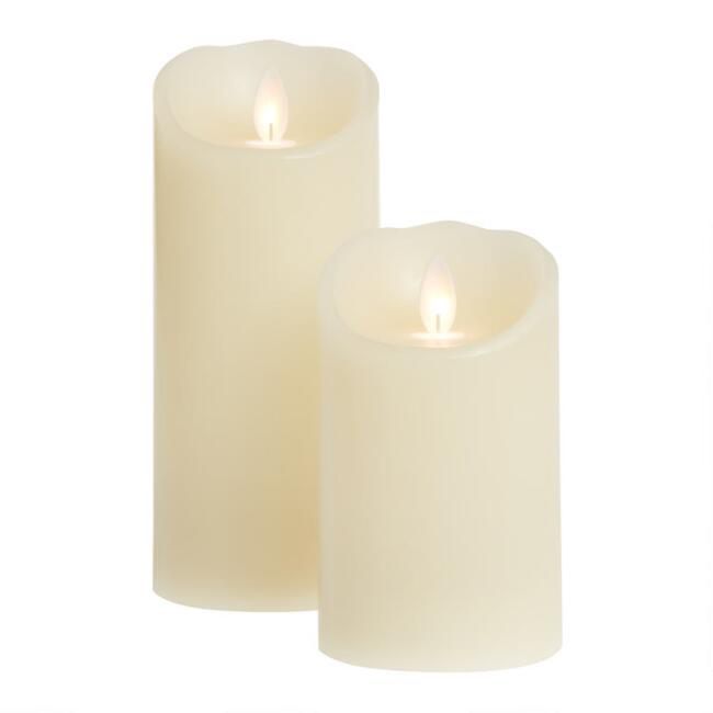 BRAND NEW Luminara Flamless Candles Set Of 2