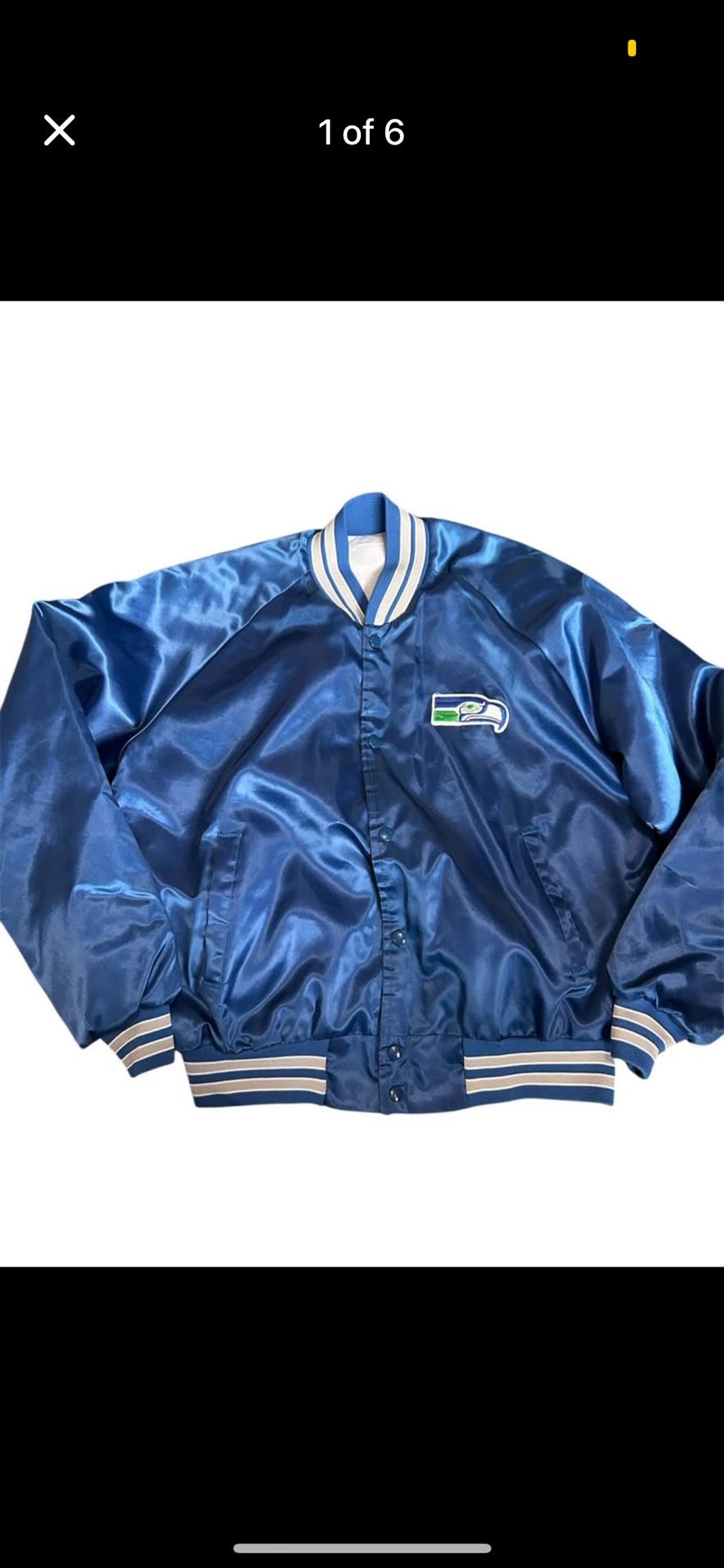 SEATTLE SEAHAWKS: 1990'S CHALK LINE SATIN BOMBER JACKET