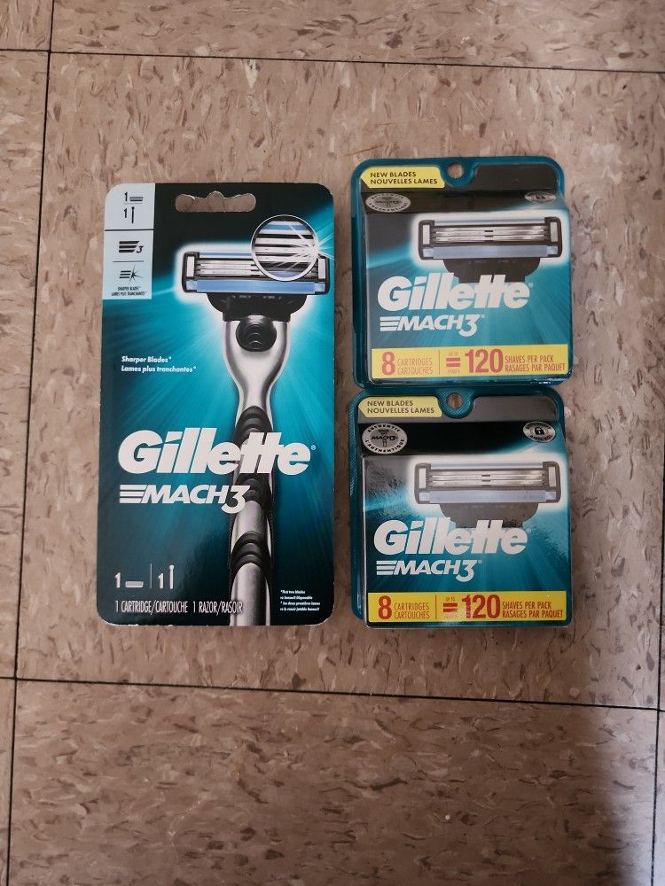 Gillette Mach3 Razor and 2 Pack of Razor Blades