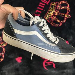 blue and black Vans