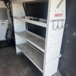 Shelving racks for cargo van