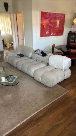 Bellini Replica White Boucle Couch