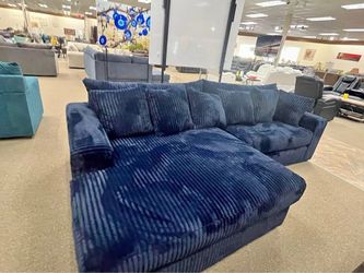 New BLUE CORDUROY Oversized Sectional MANY COLOR OPTIONS