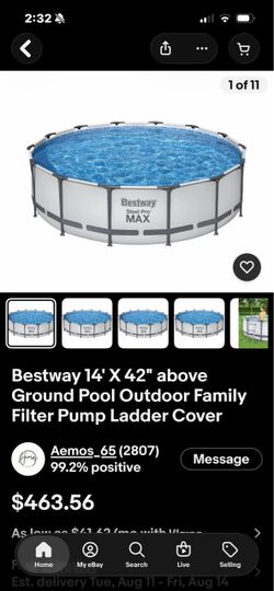 14 ft. X 42” round pool set , best way , new