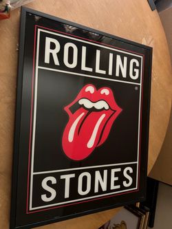 Rolling Stones Framed Logo Art