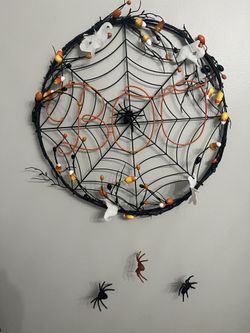 Halloween spider Web wreath decoration