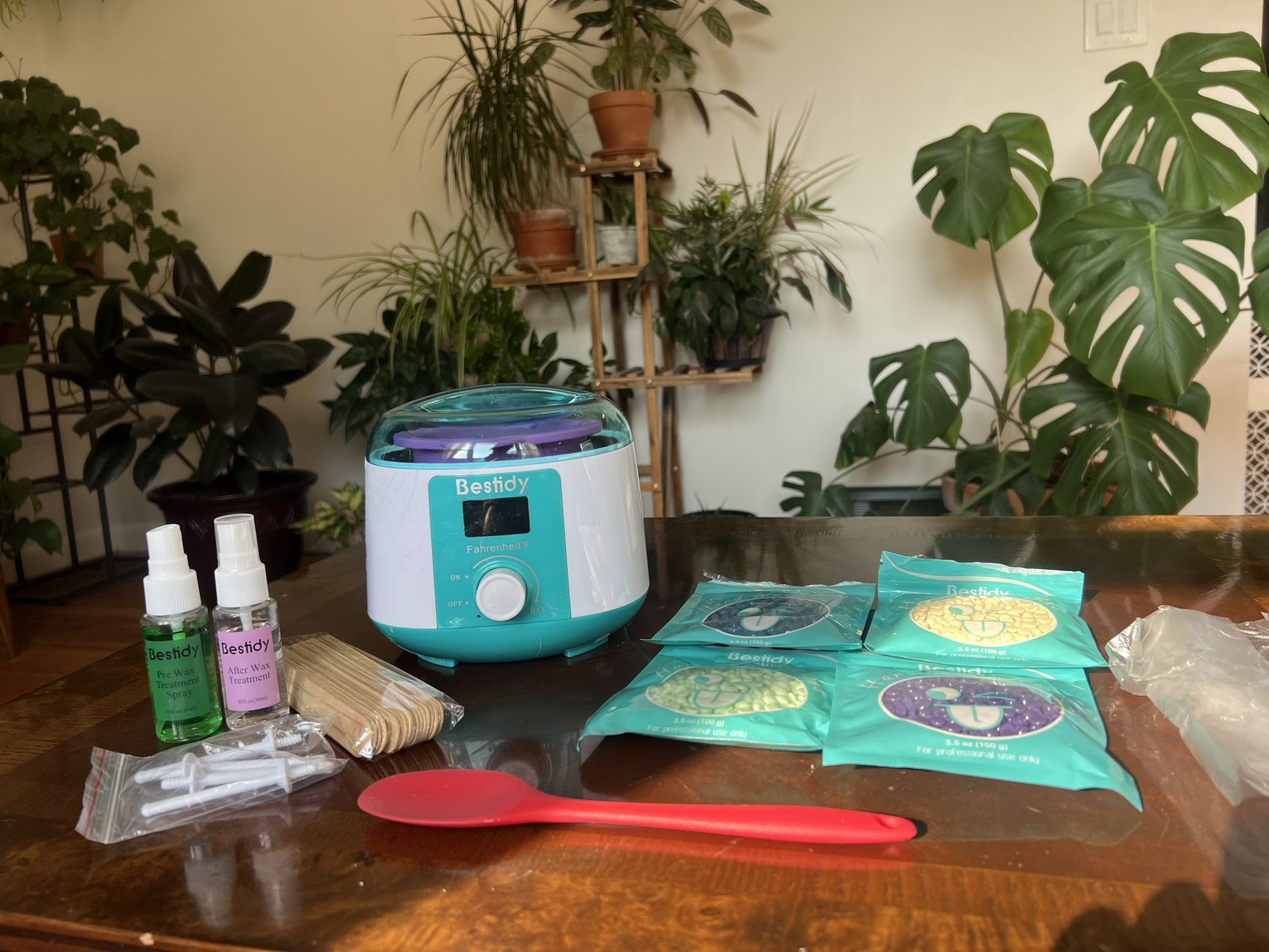 Waxing Kit Wax Warmer, Bestidy Digital Wax Kit with Hard Wax Beads