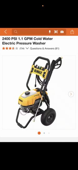 2400 PSI 1.1 GPM Cold Water Electric Pressure Washer New Conditions $275