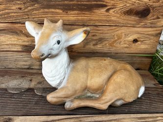 Vintage cement yard statue deer