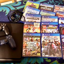 PS4 Bundle With 15 Games 2 Controllers