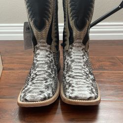 Roman Valley Ranch Authentic Python Skin Boots Size 7.5