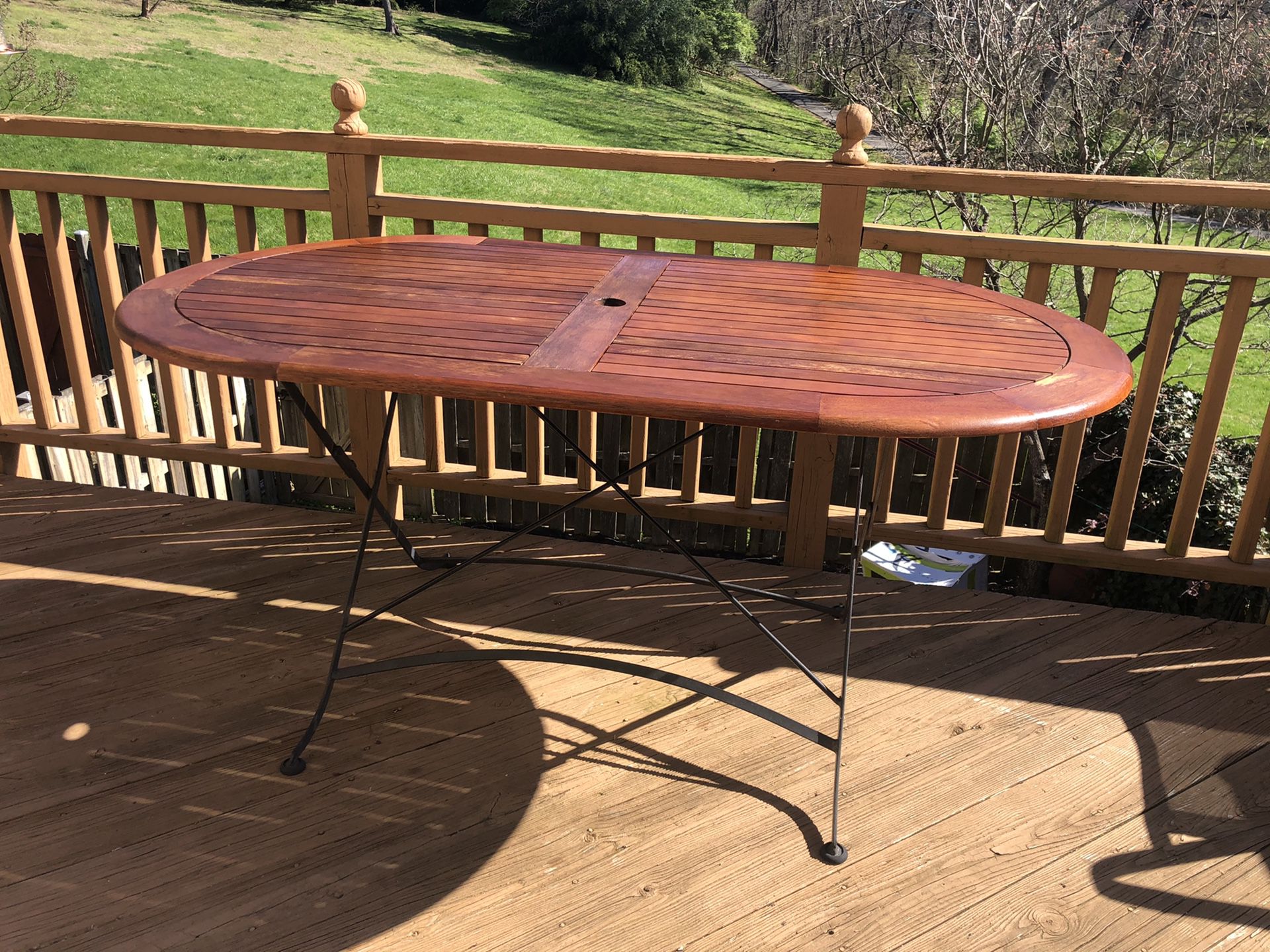 Patio dining table(foldable) with 4 chairs