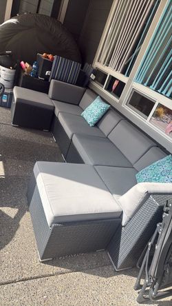 Backyard patio furniture sofa