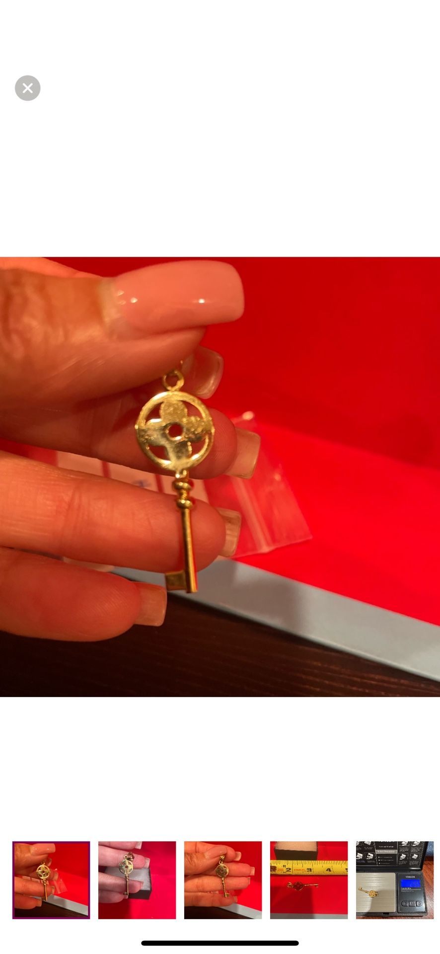 18k real gold pendant