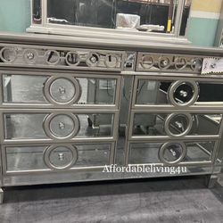 Champagne Mirrored Dresser Brand New In Box 