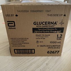 Glucerna with Carbsteady 1.2 Cal Ready to Hang 1000ml X8 bottles