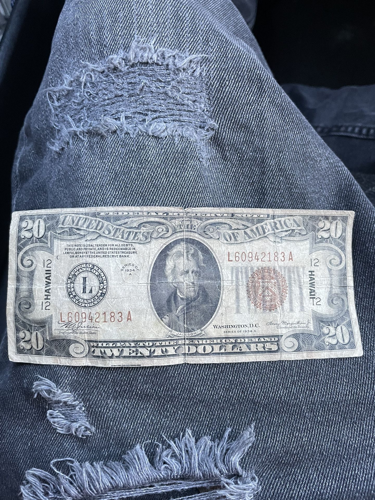 Hawaiian American Twenty Dollar Bill ‘