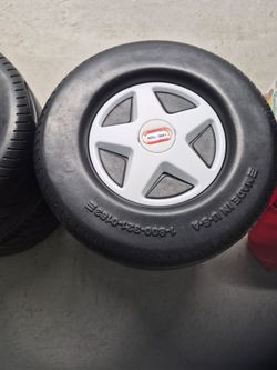 Two little tikes tire toy boxes