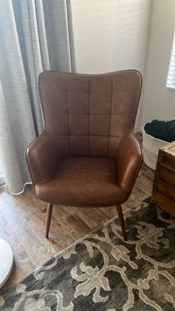 Mid-Century Wingback Accent Chair