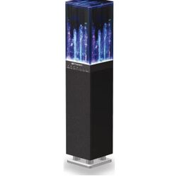 Dancing Water Light Tower Speaker System With Bluetooth, FM Radio, LED Lighting, and Remote Control, Black (NHS-2009)